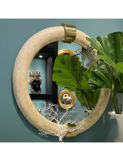 Abhika Runder Wandspiegel Bonnie | ø 114 cm
