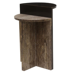 Richmond Interiors round travertine side table Russo brown | ø 40 cm