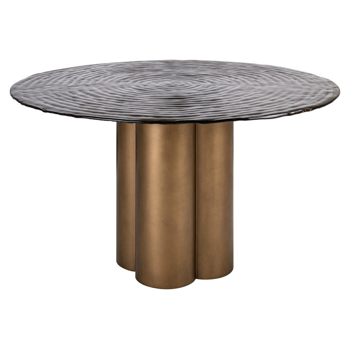Richmond Interiors runder Esstisch Glastonburry Antik Gold | ø 135 cm