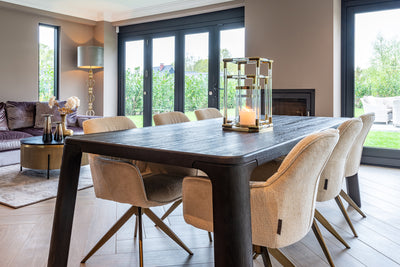 Richmond Interiors Chenille-Drehstuhl Aline | Weiß