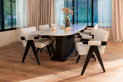 Richmond Interiors Chenille Armchair Cooper | White