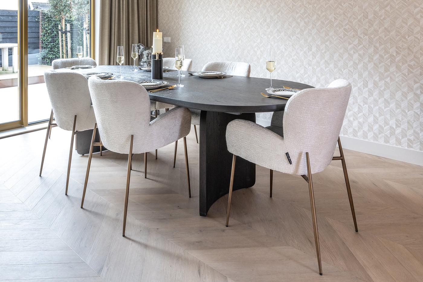 Richmond Interiors Esszimmerstuhl Amber | Fusion 02 Cream