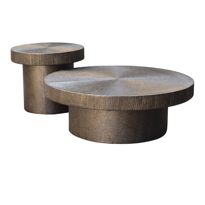 Richmond Interiors 2er Set Couchtisch Lindo | Bronze