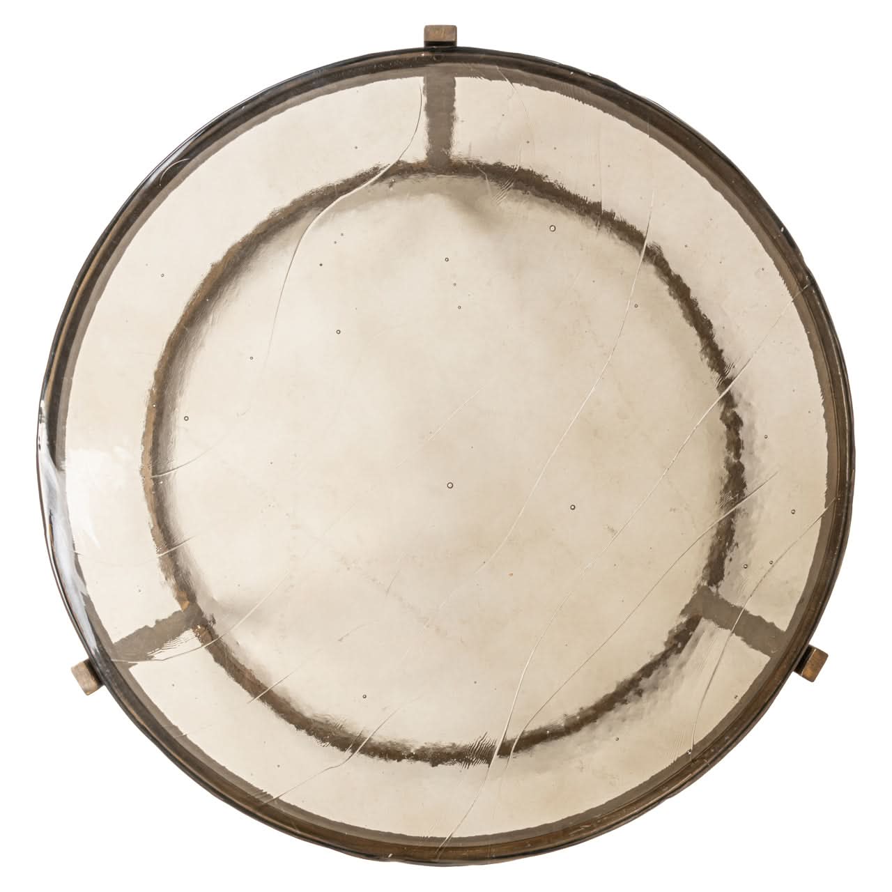 Richmond Interiors 2er Set Couchtisch Cleo aus Glas | Gebürstetes Gold