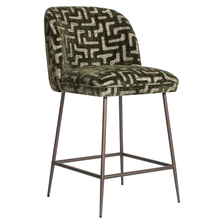 Richmond Interiors Barhocker Counterstuhl Pullitzer | Moosgrün