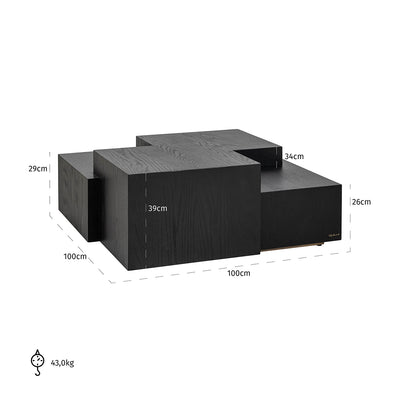 Richmond Interiors Couchtisch Lennox | Dunkelbraun