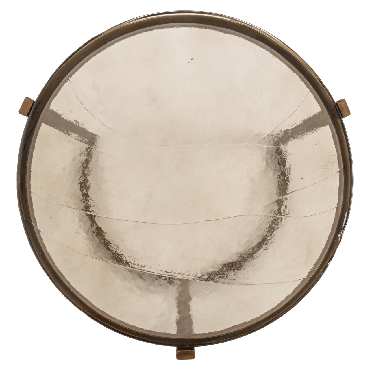 Richmond Interiors 2er Set Beistelltisch Cleo aus Glas | Gebürstetes Gold