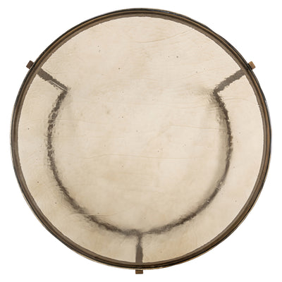 Richmond Interiors 2er Set Couchtisch Cleo aus Glas | Gebürstetes Gold