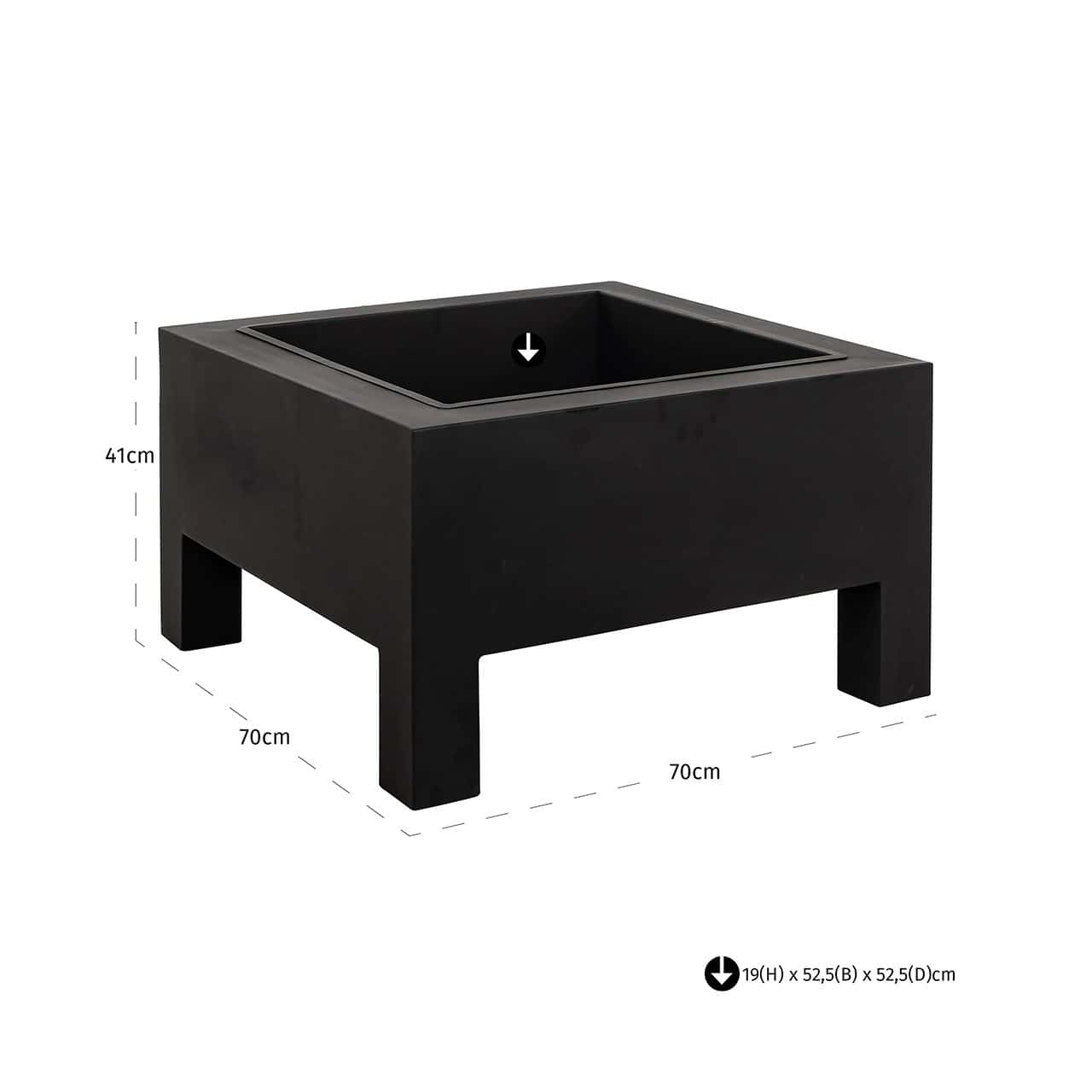 Richmond Interiors Feuerschale Nerium | 70x70 cm