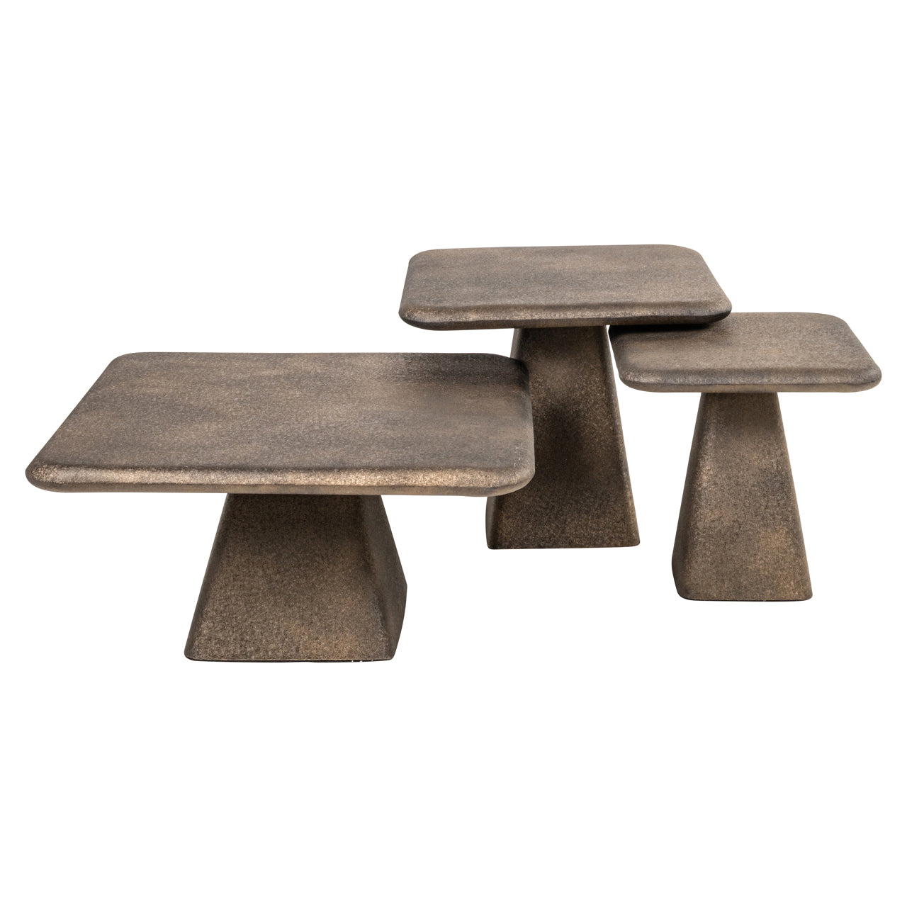 Richmond Interiors 3er Set Couchtisch Marlie | Dunkelgold