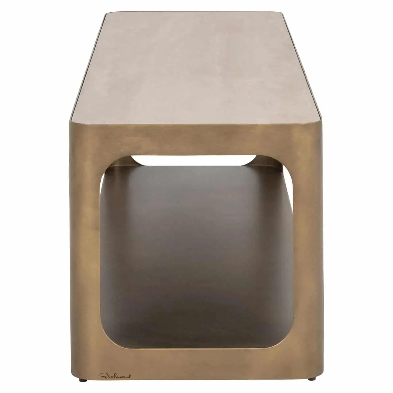 Richmond Interiors TV-Lowboard Claridge | Brushed Gold