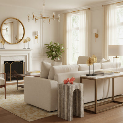 Richmond Interiors Marmor Beistelltisch Dulce | Grau