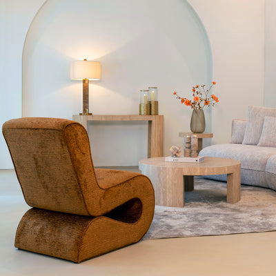 Richmond Interiors Chenilla-Sessel Frankie | brandy