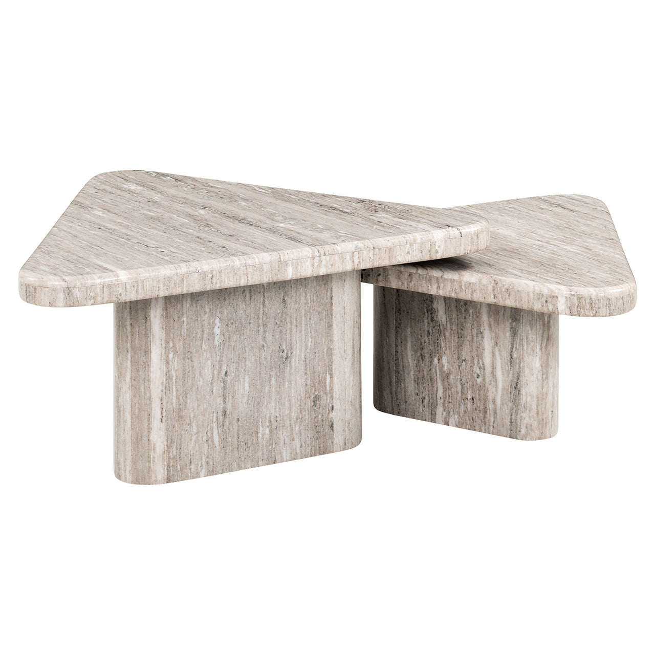 Richmond Interiors 2er Set Marmor-Couchtisch Dwayne | Sand