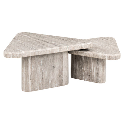 Richmond Interiors 2er Set Marmor-Couchtisch Dwayne | Sand