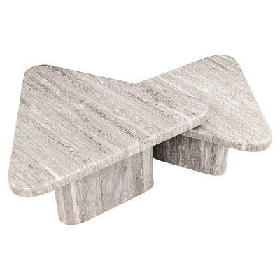 Richmond Interiors 2er Set Marmor-Couchtisch Dwayne | Sand