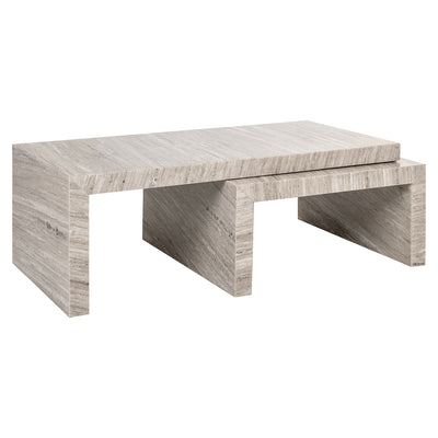 Richmond Interiors 2er Set Marmor-Couchtisch Novaz | Sand