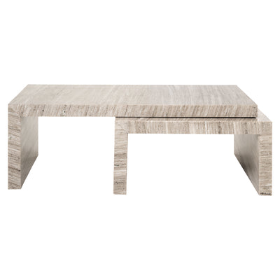 Richmond Interiors 2er Set Marmor-Couchtisch Novaz | Sand