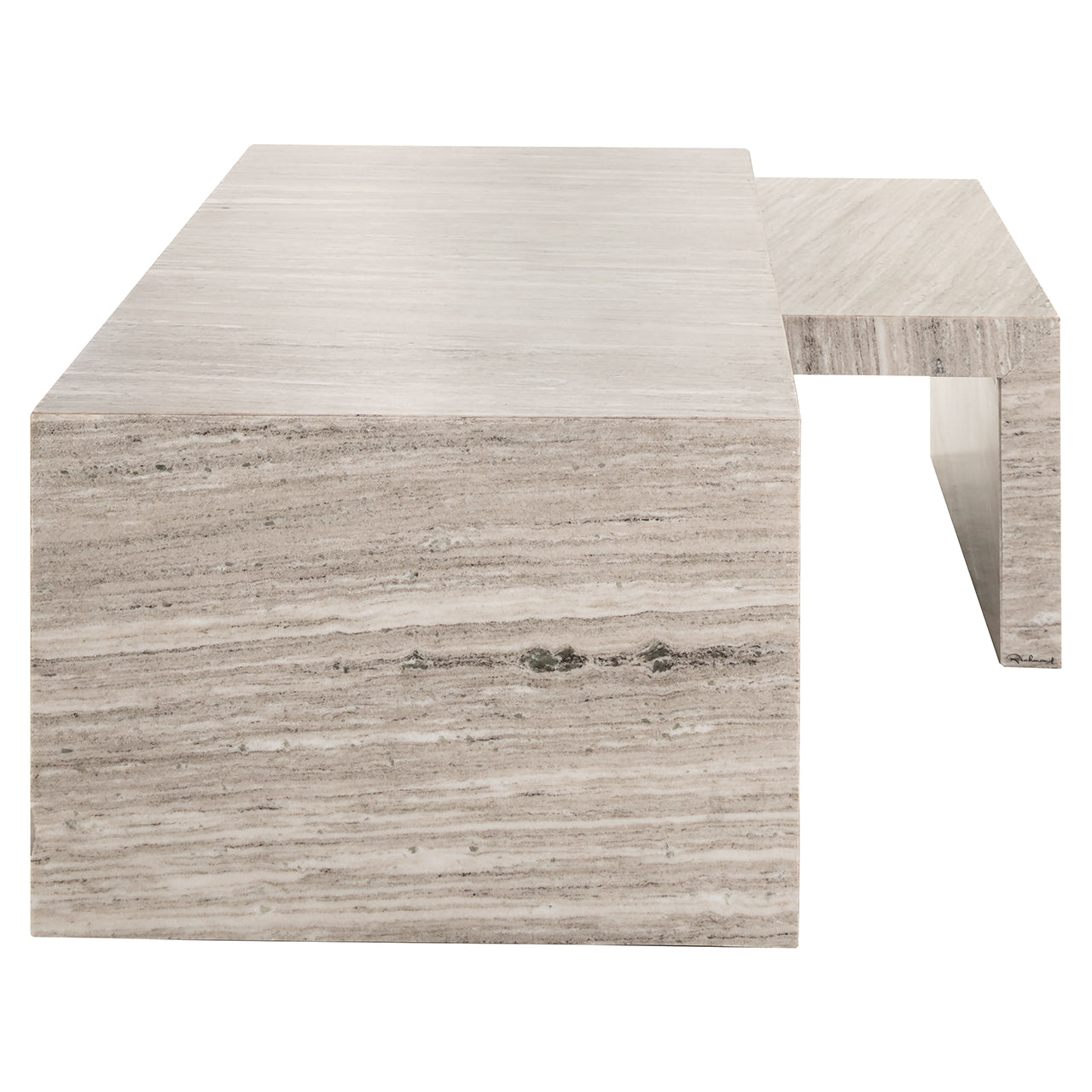 Richmond Interiors 2er Set Marmor-Couchtisch Novaz | Sand