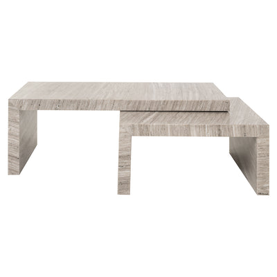 Richmond Interiors 2er Set Marmor-Couchtisch Novaz | Sand