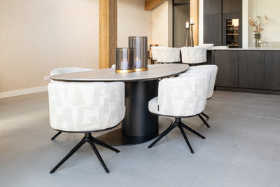 Richmond Interiors Dreh-Esszimmerstuhl Cheyenne | crème