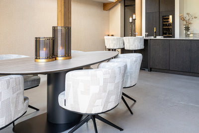 Richmond Interiors Dreh-Esszimmerstuhl Cheyenne | crème