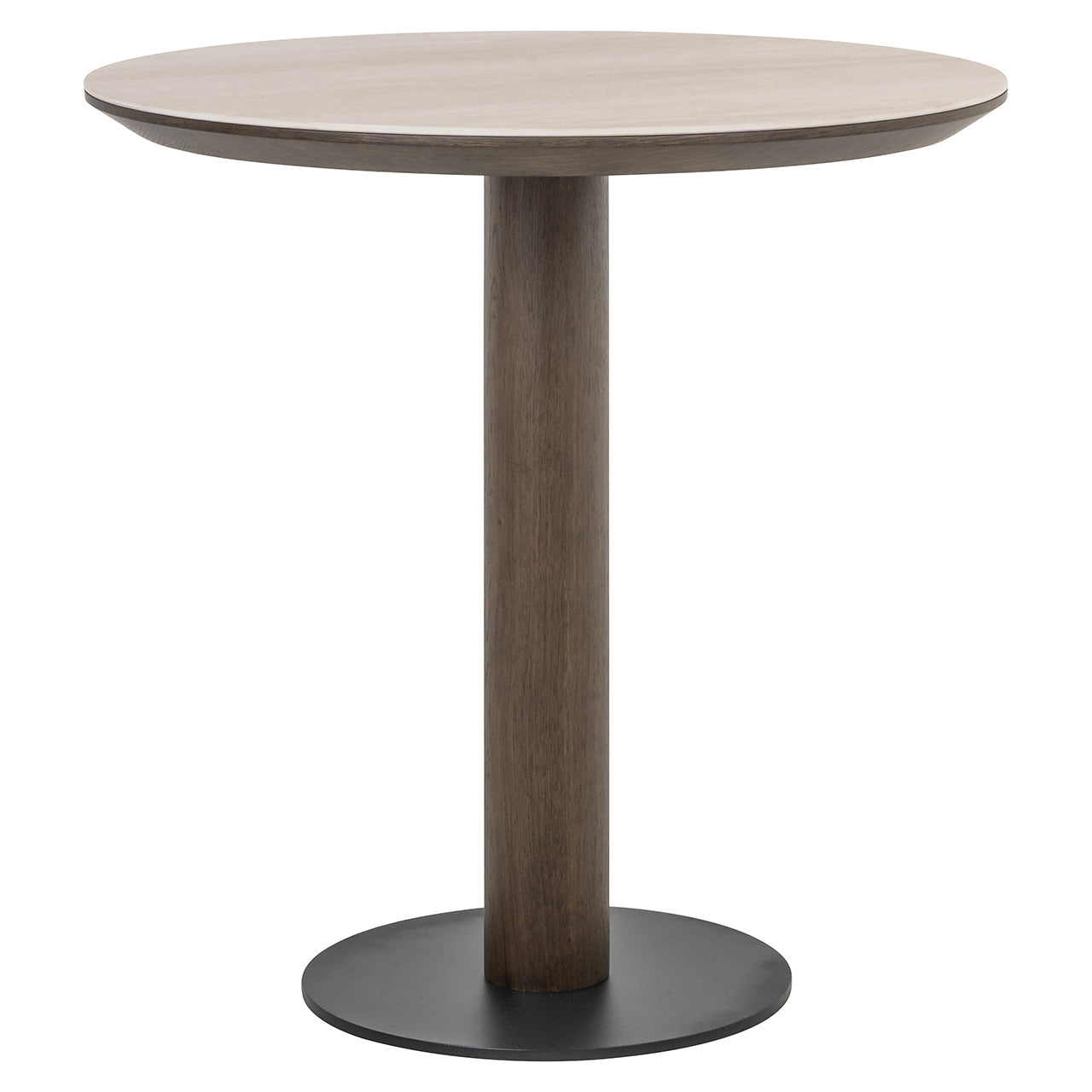 Richmond Interiors Runder Travertin Bistrotisch Ritz Braun | Ø 75 cm