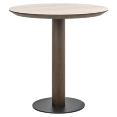 Richmond Interiors Table Bistrot Rond En Travertin Ritz Marron | Ø 75 cm