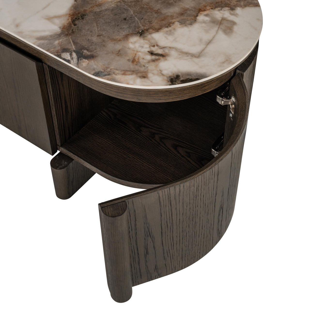 Richmond Interiors ovales TV-Lowboard Langford | Braun