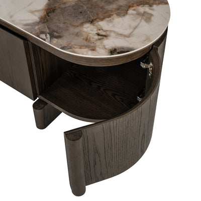 Richmond Interiors ovales TV-Lowboard Langford | Braun