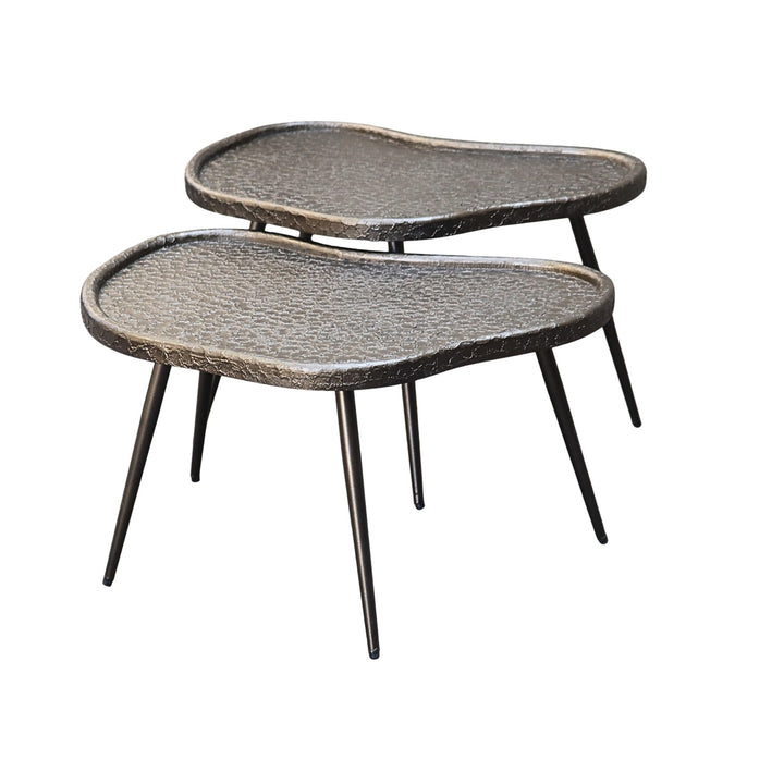 Richmond Interiors 2er Set Couchtisch Bean | Bronze