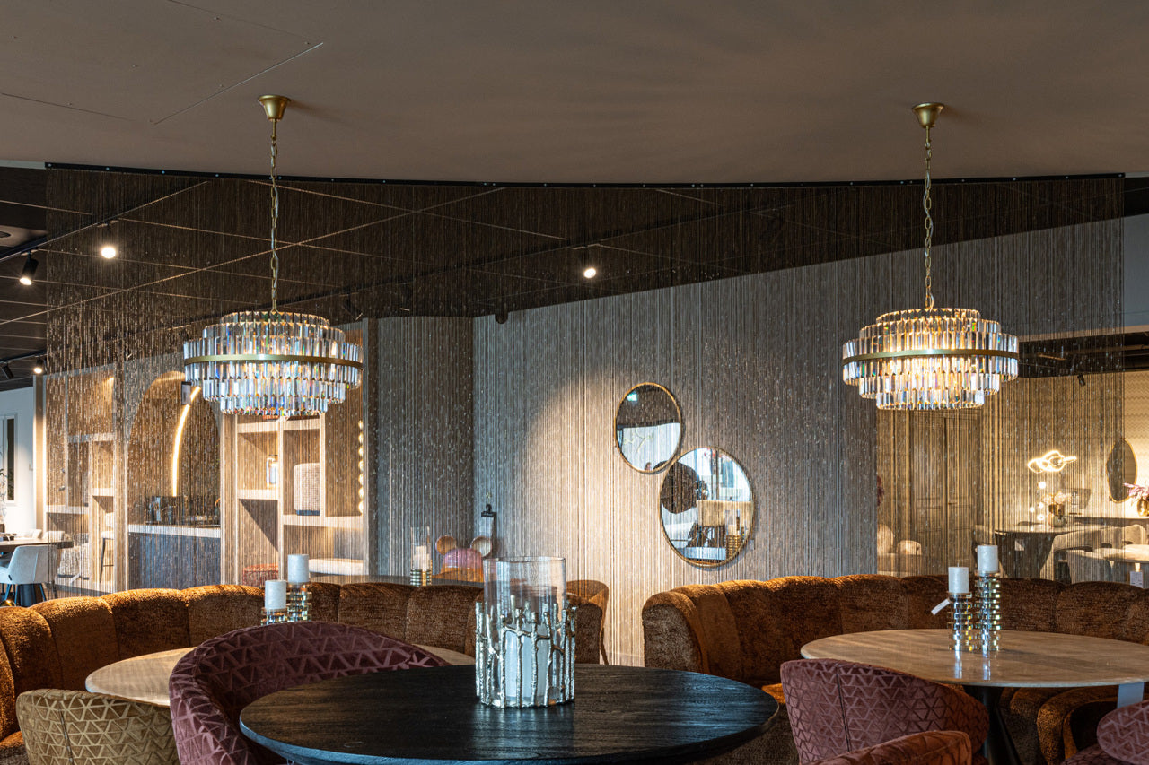 Richmond Interiors Deko-Objekt Curtain Vorhang aus Ketten Gold | H 353 cm