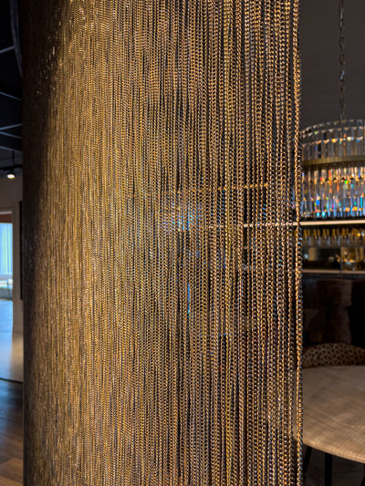 Richmond Interiors Deko-Objekt Curtain Vorhang aus Ketten Gold | H 353 cm