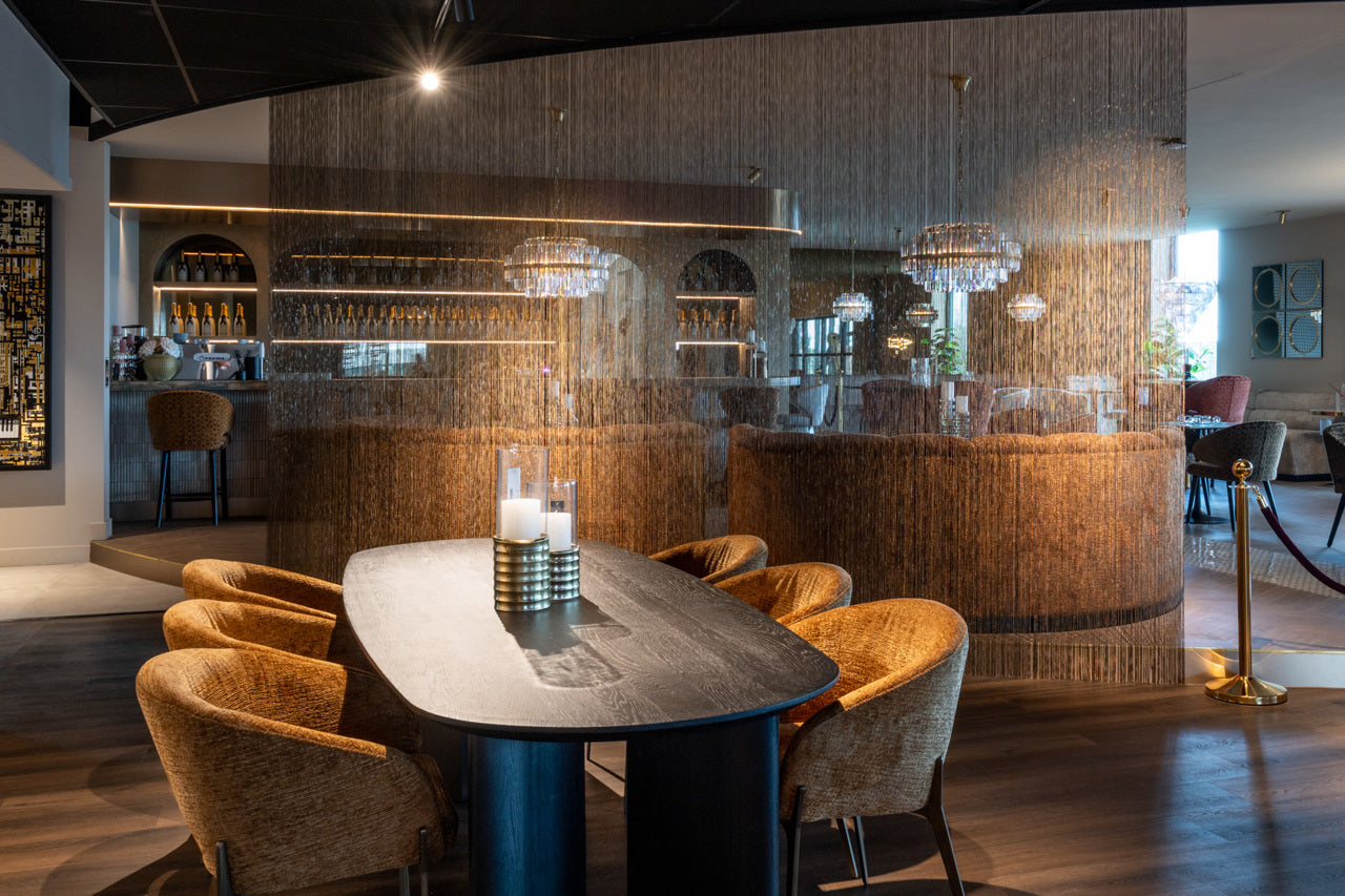 Richmond Interiors Deko-Objekt Curtain Vorhang aus Ketten Gold | H 353 cm