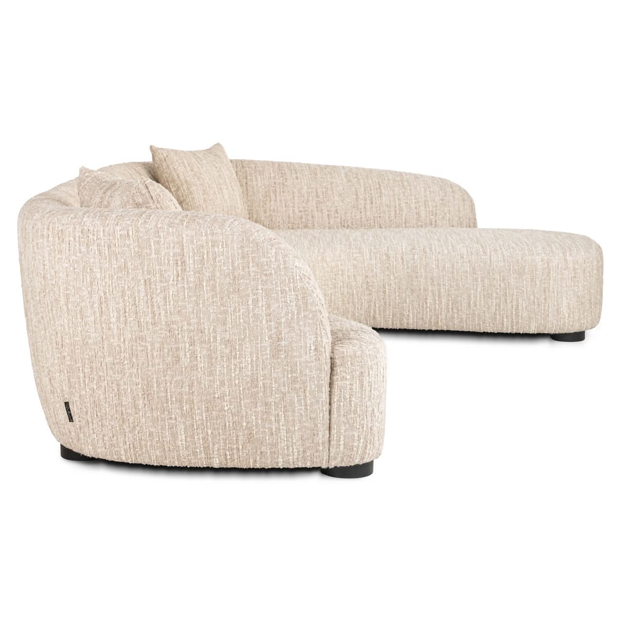 Richmond Interiors geschwungenes Ecksofa Pandora mit Lounge Rechts | Beige