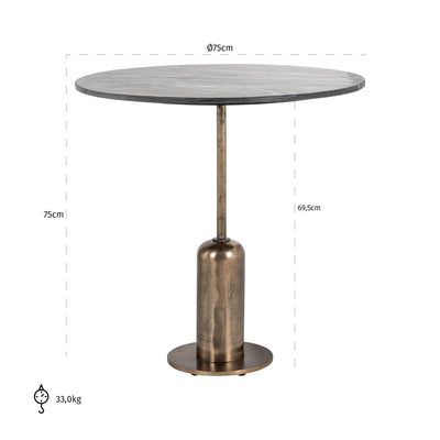 Richmond Interiors Marble Dining Table Bistro Table Logan | ø 75 cm