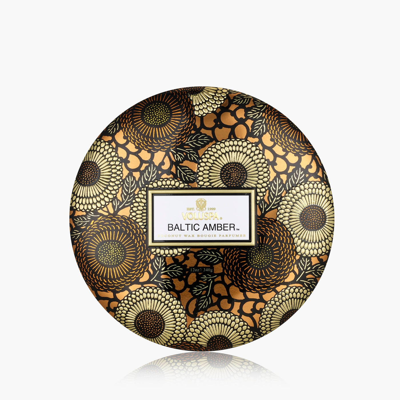 Voluspa 3-Docht Duftkerze Baltic Amber | Dose mit Deckel