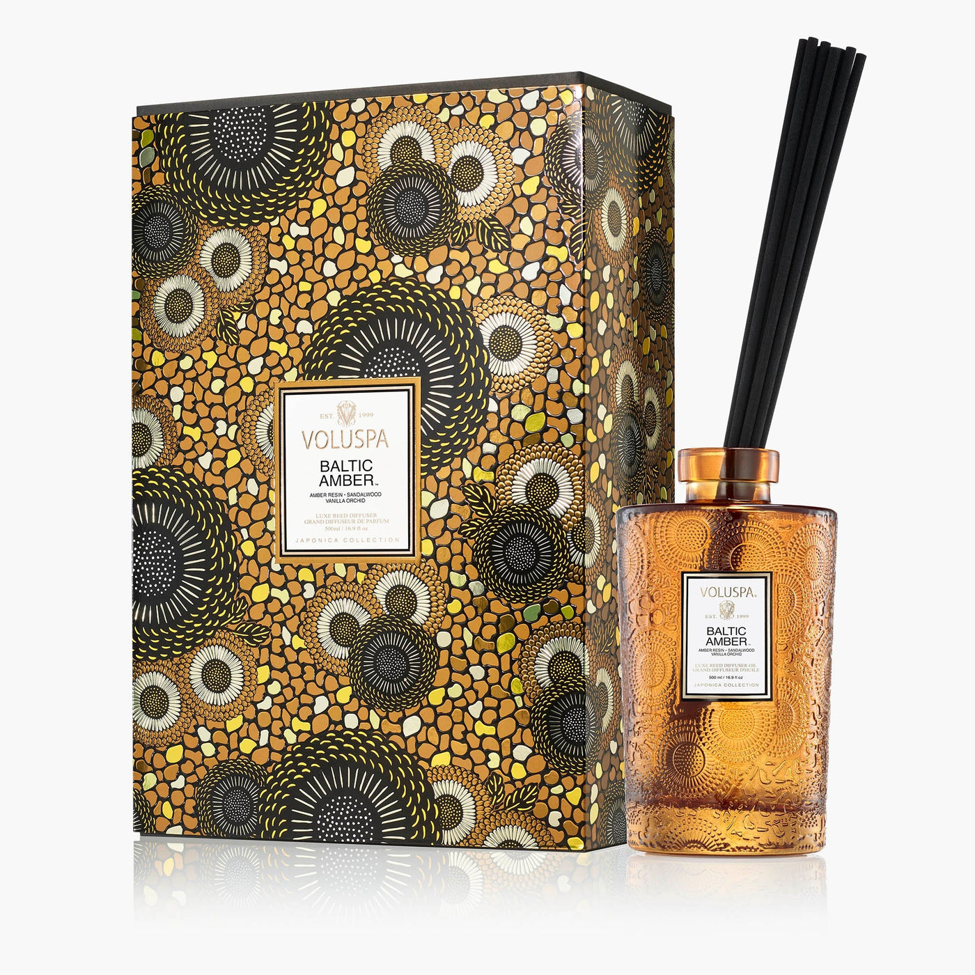 Voluspa Raumduft Baltic Amber | Luxe Diffuser mit Duftstäbchen