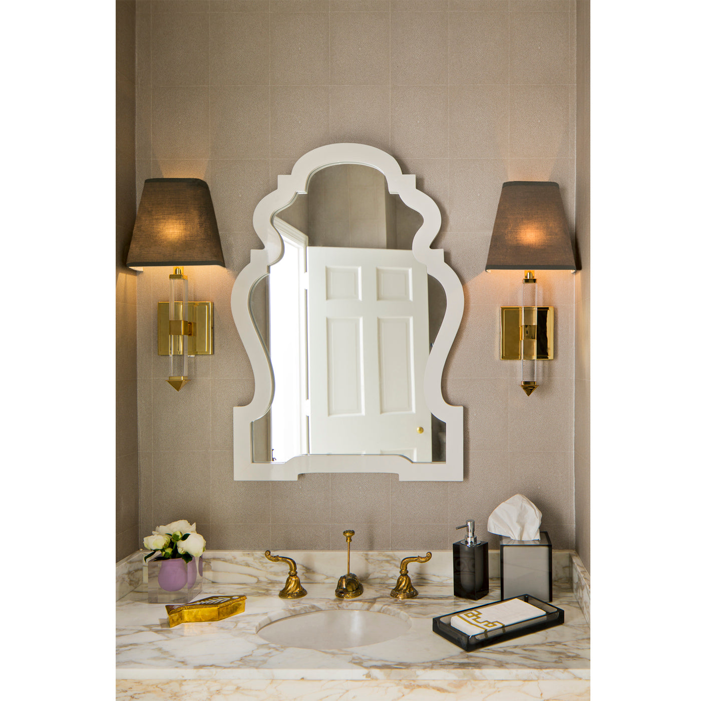 Jonathan Adler Kosmetiktuchbox Hollywood | Rauchgrau