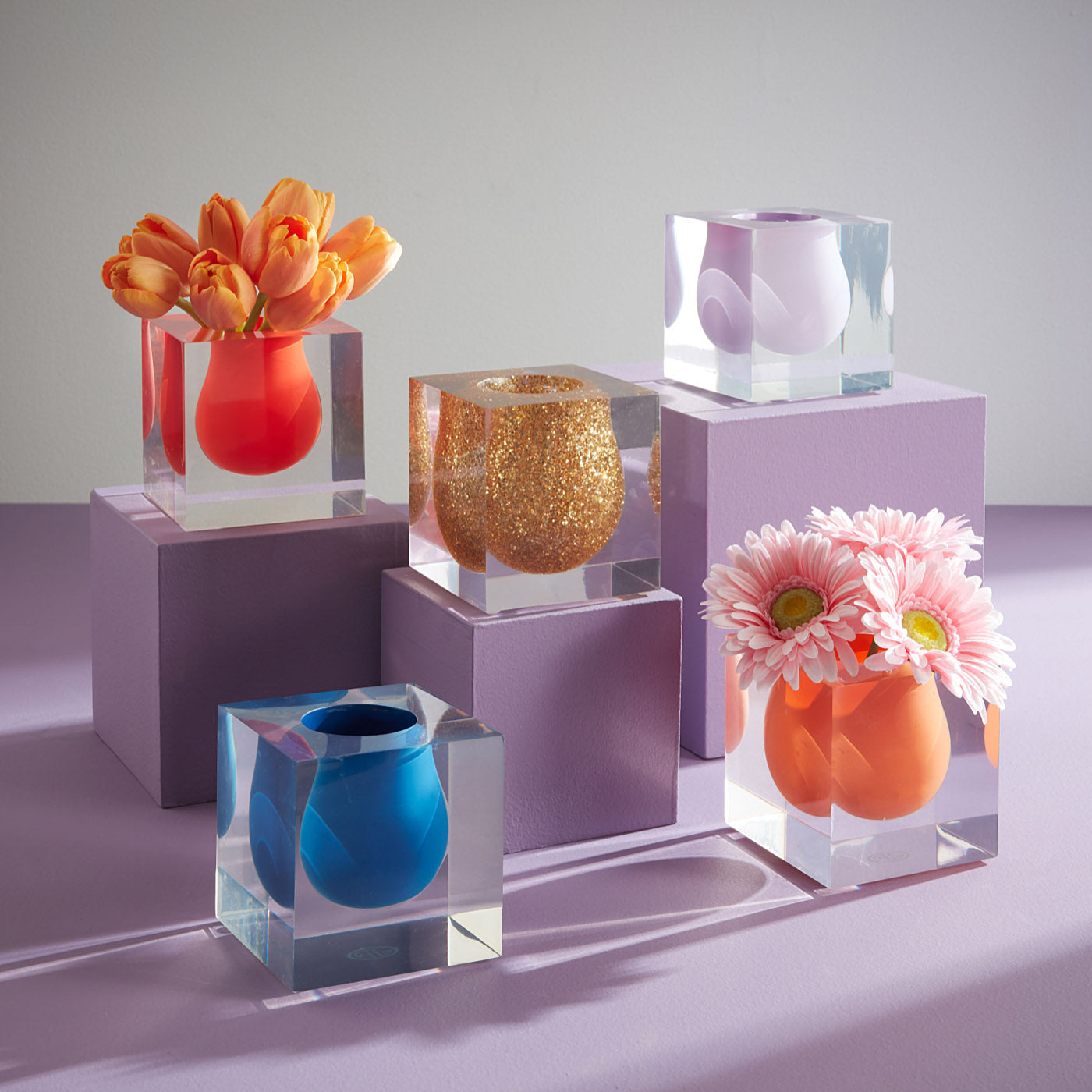 Jonathan Adler Vase Bel Air Mini Scoop | Cobalt