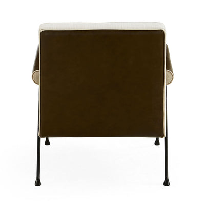Jonathan Adler Leder Lounge-Sessel Belmondo | Olivgrün