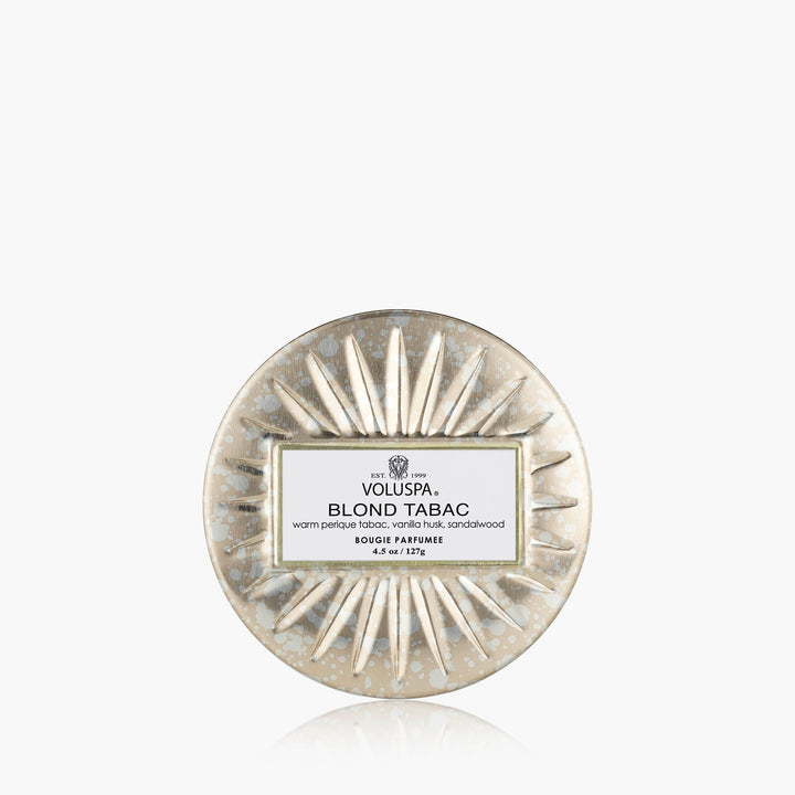 Voluspa Duftkerze Blond Tabac Vermeil Collection | Mini Tin