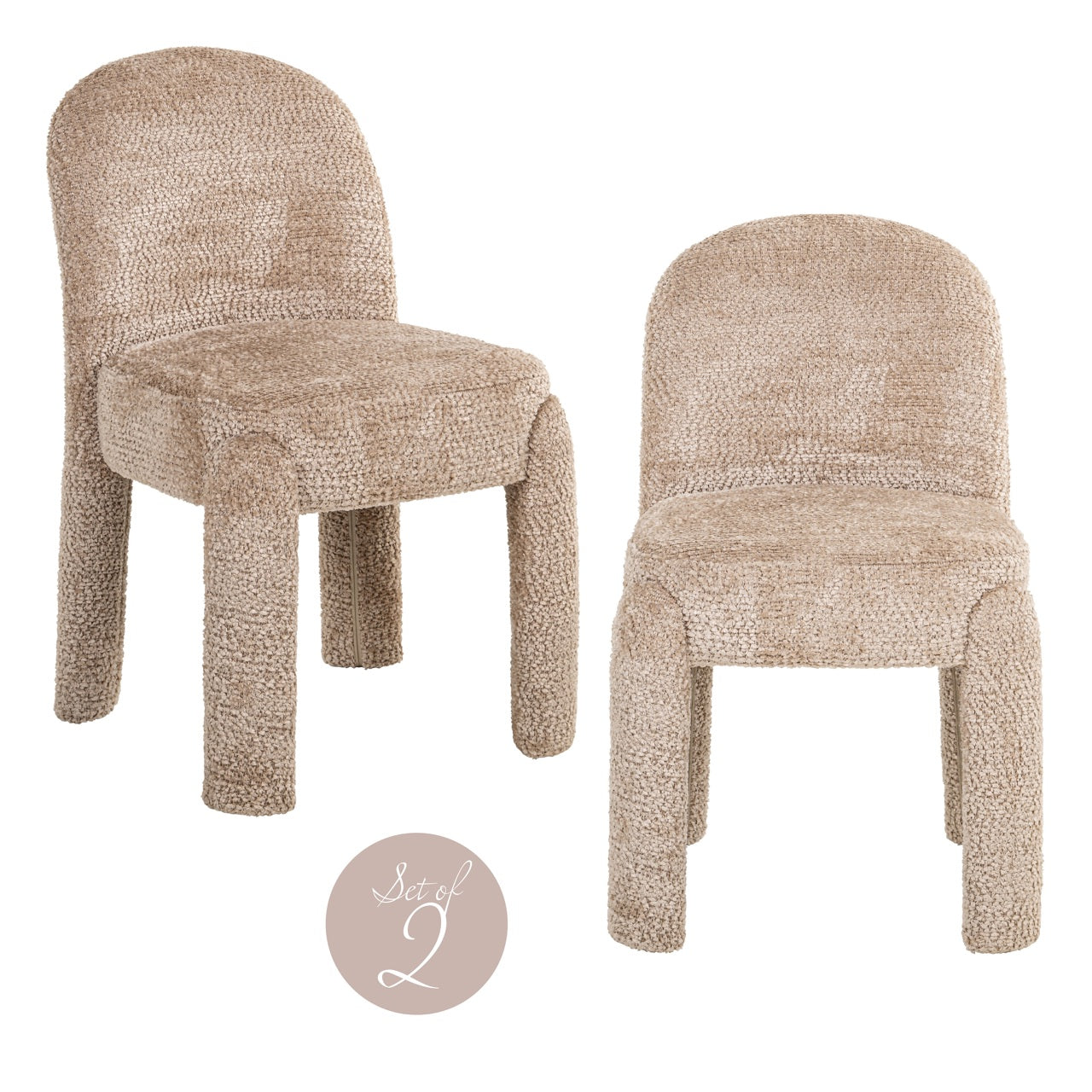 Richmond Interiors 2er Set Esszimmerstuhl Brandi | beige