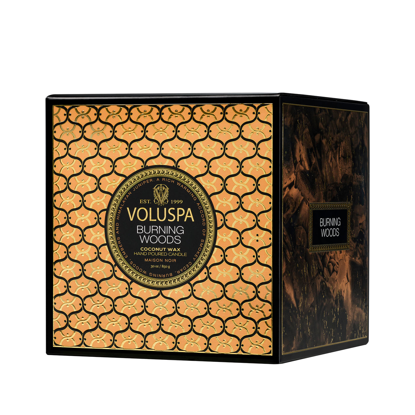 Voluspa 3-Docht Duftkerze Burning Woods | Luxe Candle 850 Gr.