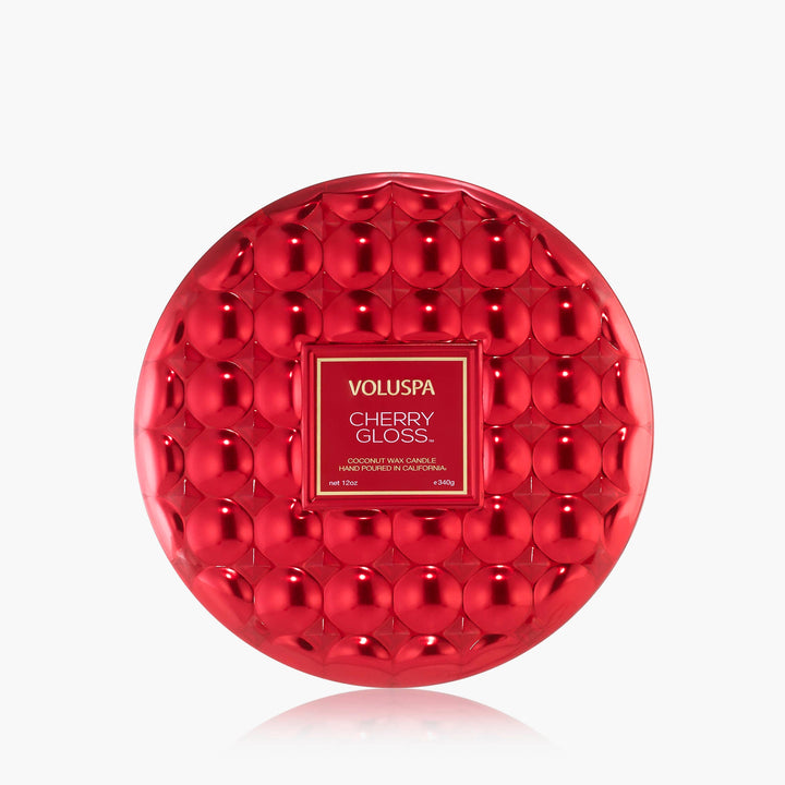 Voluspa 3-Docht Duftkerze Cherry Gloss | Dose mit Deckel