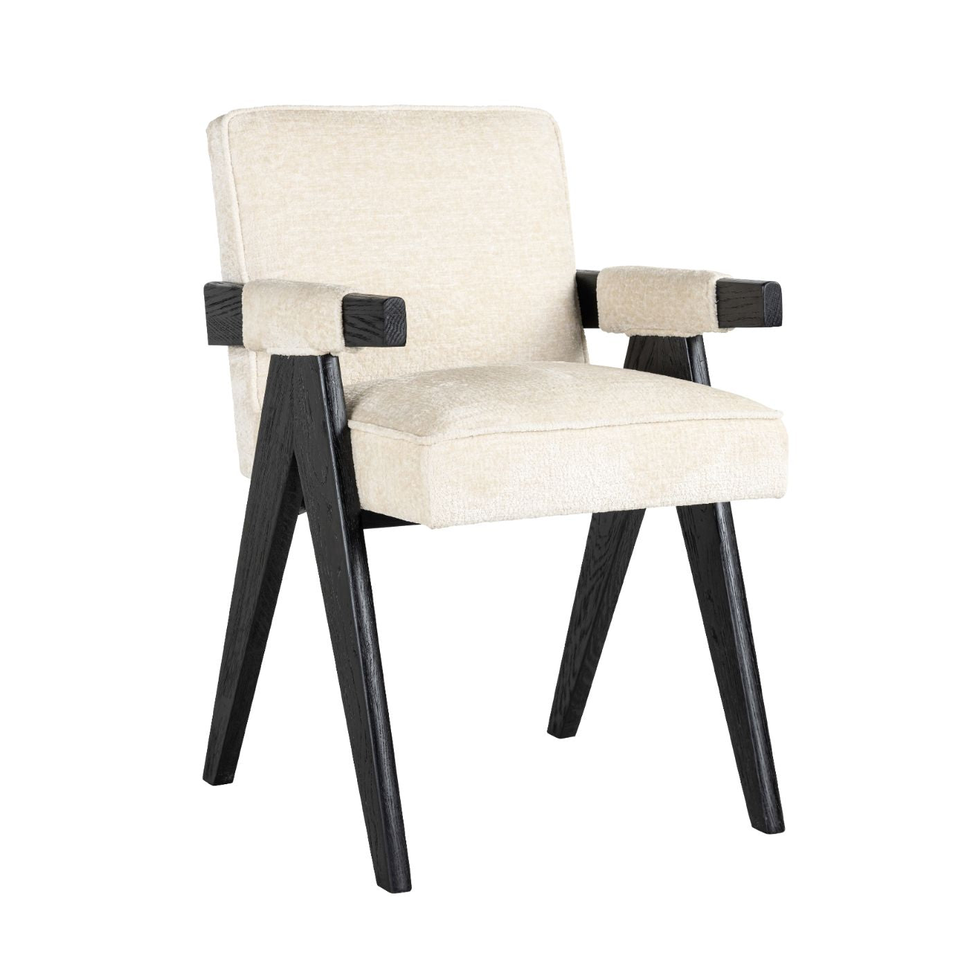 Richmond Interiors Chenille Armchair Cooper | White