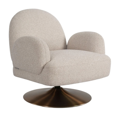 Richmond Interiors drehbarer Lounge Sessel Kagney | Biscotti