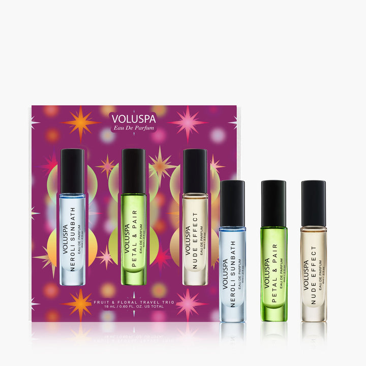 Voluspa Eau de Parfum Geschenkset Holiday Fruit & Floral Travel Trio