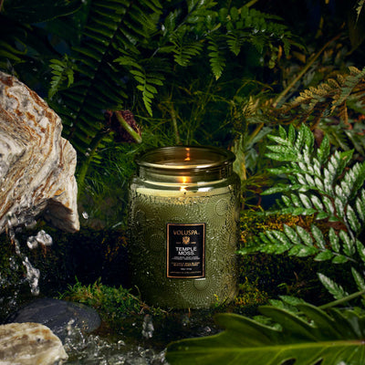 Voluspa Duftkerze Temple Moss | Large Jar