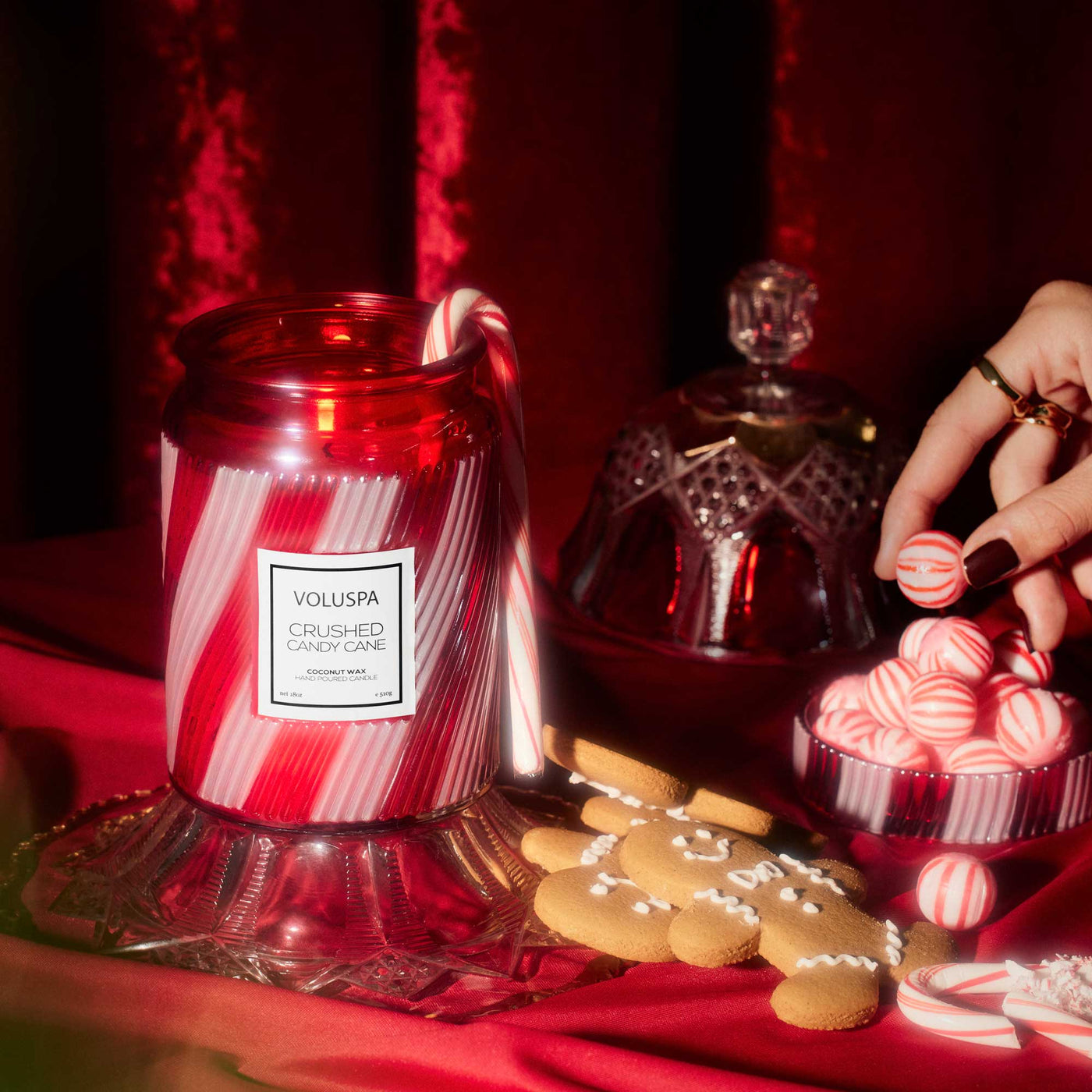Voluspa Duftkerze Crushed Candy Cane | Large Jar